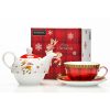Porcelain Tea for One Reindeer Design