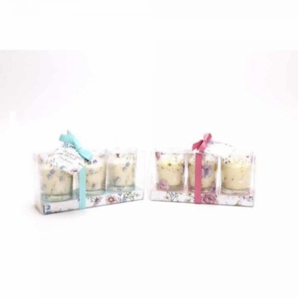 Set of 3 Secret Garden Votive Candle Pot