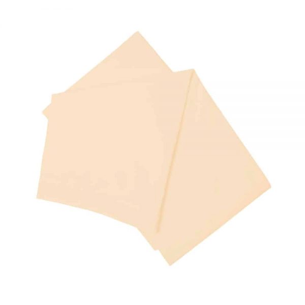 Brushed Cream Single Flat Sheet