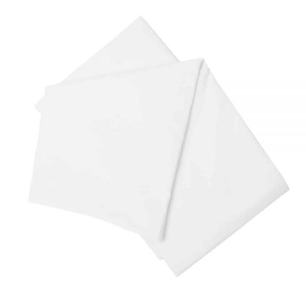 Brushed White Single Flat Sheet