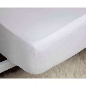 Brushed White Superking Fitted Sheet