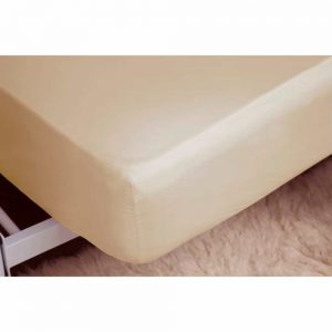 Brushed Cream Double Fitted Sheet