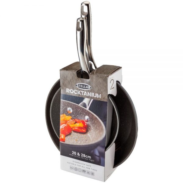 Stellar Rocktanium 2 Piece Frying Pan Set 20cm28cm