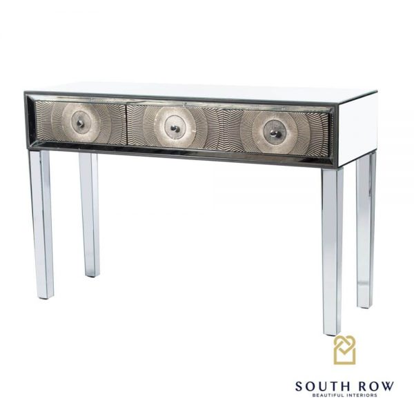 Wexler 3 Drawer Console Table Mirrored