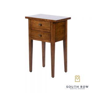 Chloe 2 Drawer Side Table Walnut