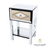 Gemini 1 Drawer Side Table Mirrored