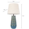 Ridges Ceramic Table Lamp 58cm