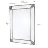 Venetian Wall Mirror Silver 60 x 90cm