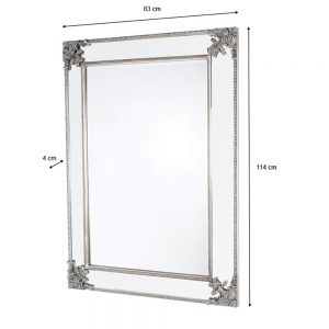 Venetian Wall Mirror Silver 60 x 90cm