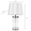 Carlee Table Lamp Satin Silver 55cm