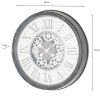 Clockworks Gears Clock Ant Grey 50cm