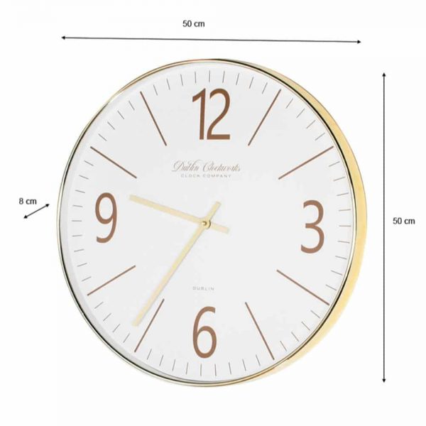 Clockworks Gold Modern Clock 50cm