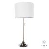 Zara Table Lamp Satin Silver 68cm