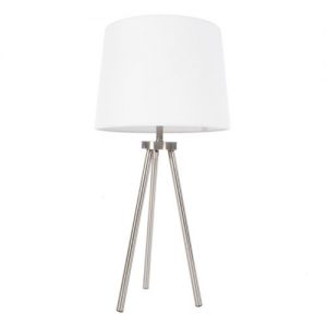 Ellie Tripod Table Lamp Satin Silver 74cm