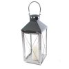 Nova Lantern Chrome & Grey Small Height 19cm