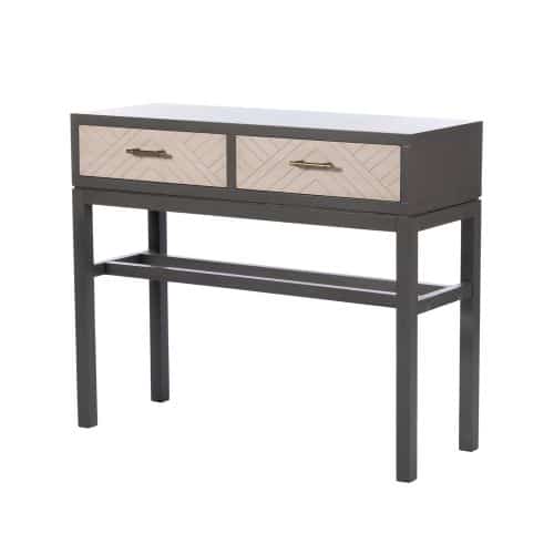 Vanessa 2 Drawer Console Table Stone Grey