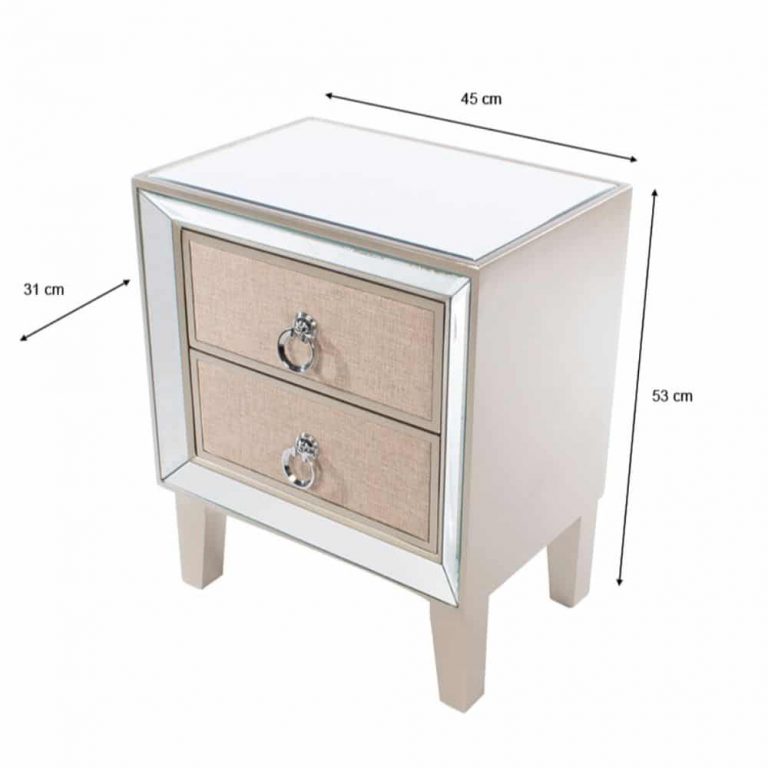 Hayden 2 Drawer Mirrored Locker Allens Furniture