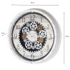 Clockworks Gears Clock Ant White 50cm