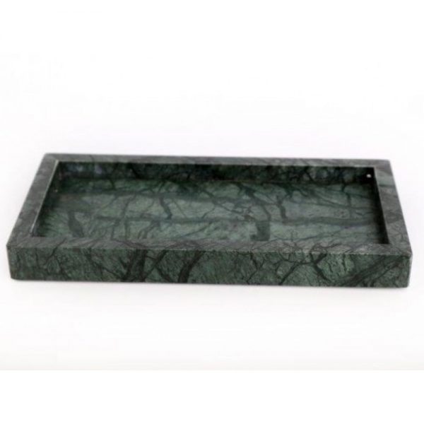 Boho Green and Black Marble Tray 30x15x3cm