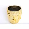 Gold Buddha Head Ceramic Planter H20cm