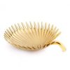 Gold Colour Leaf Metal Bowl 14x12cm