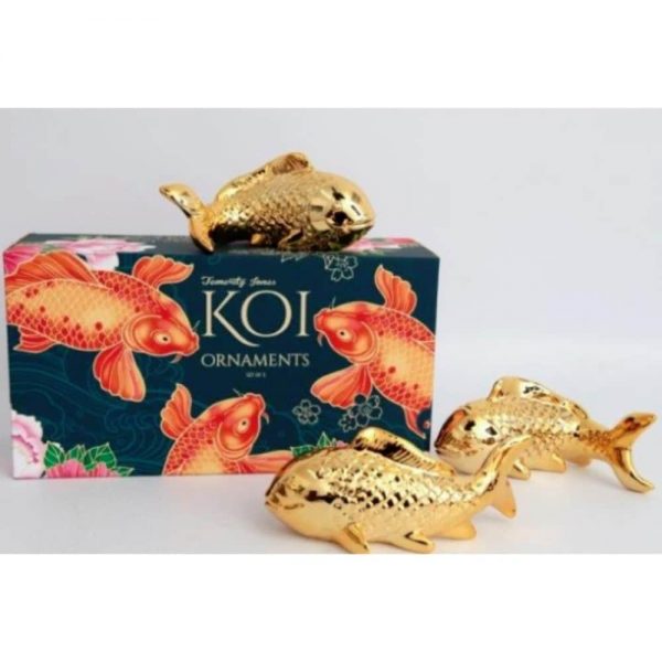 Koi Fish Ceramic Wall Ornaments Set of 3