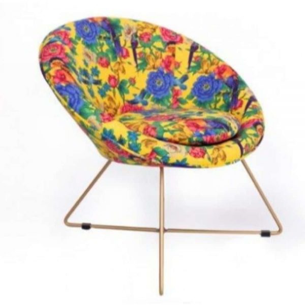 Mexican Floral Velvet Chair 72cm