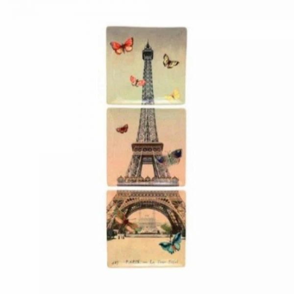 Eiffel Tower 3 Plate Hanging Set