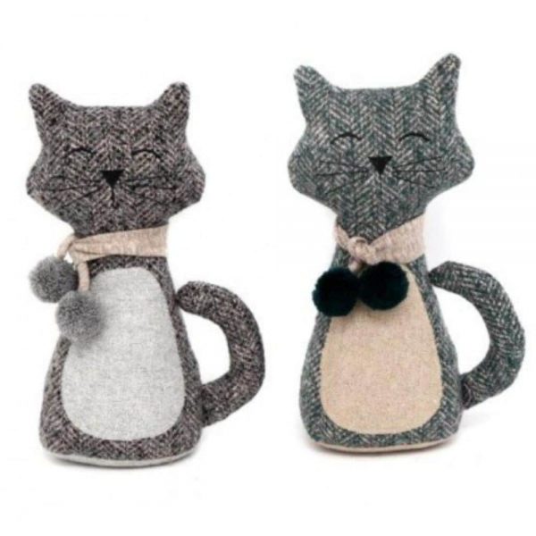 Cat with Scarf Doorstop 2 Designs Available H:30cm