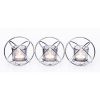 Chrome 3 Sphere Candleholder with 3 Glass Cups
