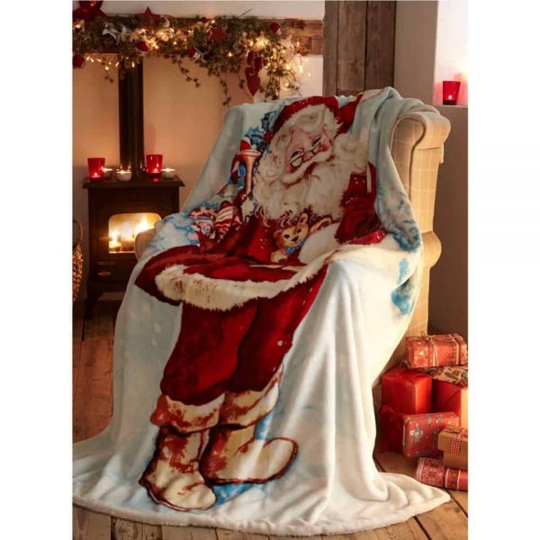 Father Christmas Throw 130x170cm