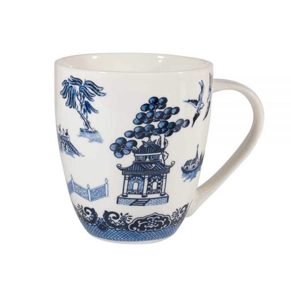 Blue Willow Crush Mug White 500ml