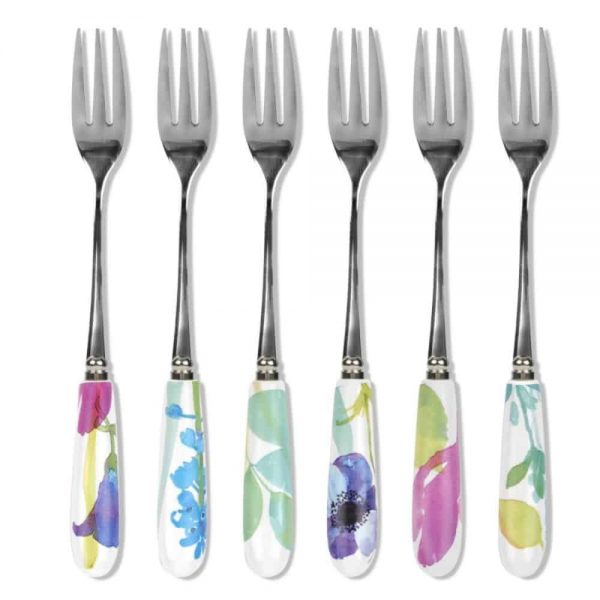 Portmeirion Water Garden Pastry Forks Set of 6