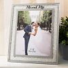 8x10in Crystal Border Frame Mr and Mrs