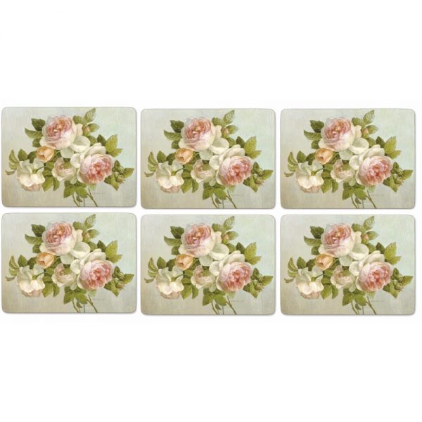 Pimpernel Antique Rose Six Placemats & Coasters