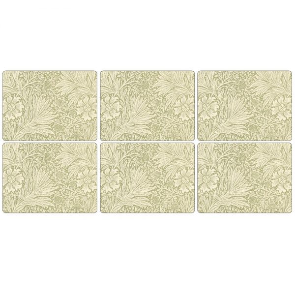 Pimpernel Marigold Green Six Placemats & Coasters