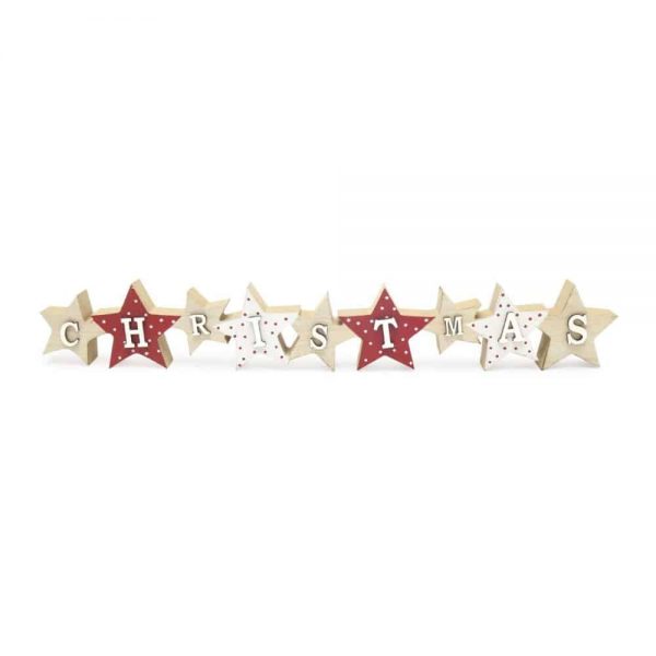 Table Christmas Star Block Decoration