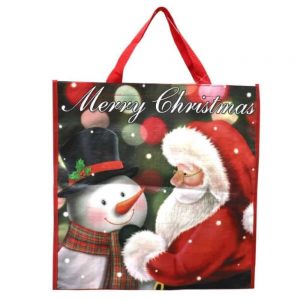 Santa Shopper Bag Plastic 44x45cm