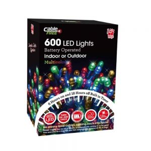 Led Lights 600 B/O Timer Multicoloured