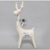Reindeer With Metal Scarf 32x15cm