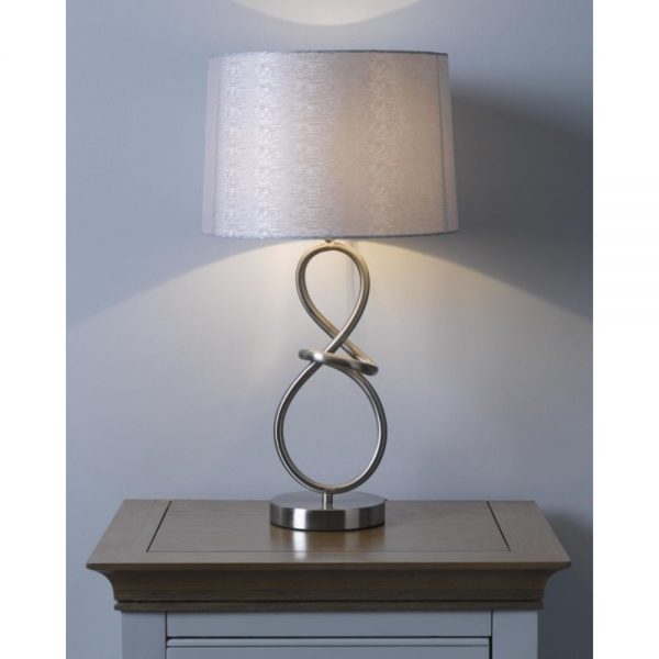 Metal Table Lamp & Shade 56x30.5cm