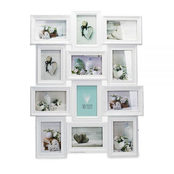 White 12 Photo Gallery Frame