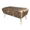 Taupe Velvet Bench