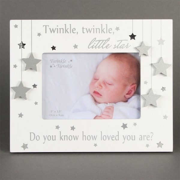 5x3½in Twinkle Twinkle Silver Star Photo Frame