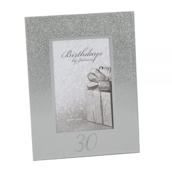 Glitter Mirror Frame 4X6 - 30th Birthday