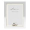 Silverplated Cube Frame with Crystal Rings 5x7in