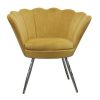 Shell Velvet Chair Mustard