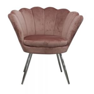 Shell Velvet Chair Blush Pink
