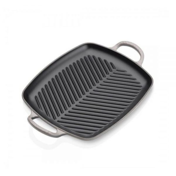 Le Creuset Shallow Rectangular Grill 30cm Flint