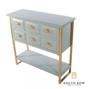 Ainsley 2 drawer console table pale blue